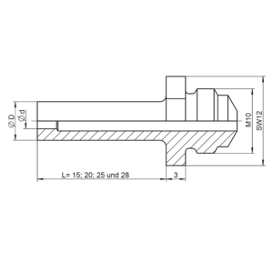Nasadka specjalna do nitów o średnicy 3 i 3,2 oraz 4 mm długość 25 mm oznaczenie 16/24 SL Gesipa kod: 145 6814 - 2